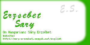 erzsebet sary business card